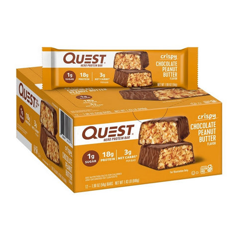 Quest, Chocolate Peanut Butter Hero Protein Bar, 1.9 Oz (Case Of 12)