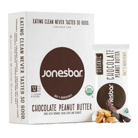 Jonesbar, Organic Chocolate Peanut Butter Bar, 1.7 Oz (Case Of 12)