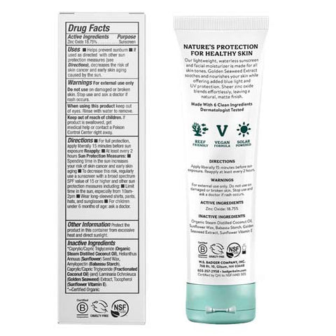 Badger Balm, SPF 30 Face Mineral Sunscreen, 1.7 Oz