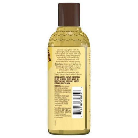 Burts Bees, Shea And Mango Glowing Body Oil, 5 Oz