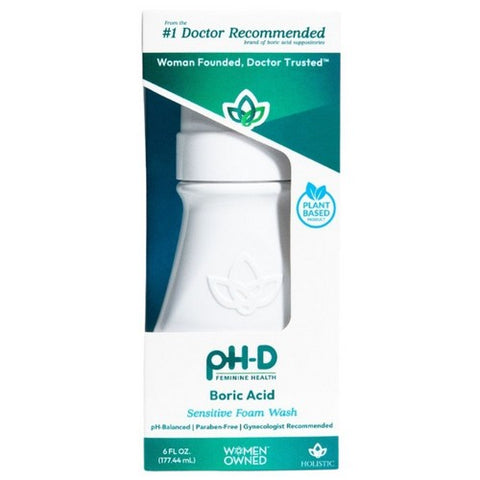 ph-D Feminine Health, Boric Acid Sensitive Foam Wash, 6 Oz