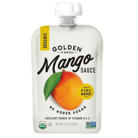 Golden Farms, Organic Mango Sauce, 3.17 Oz (Case Of 8)
