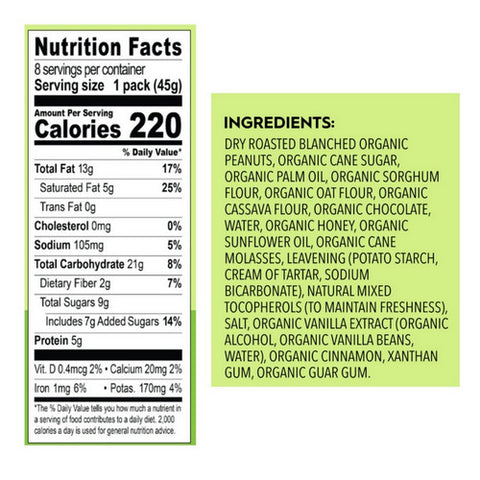 Once Again, Organic Peanut Butter And Chocolate, 1.59 Oz (Case Of 8)