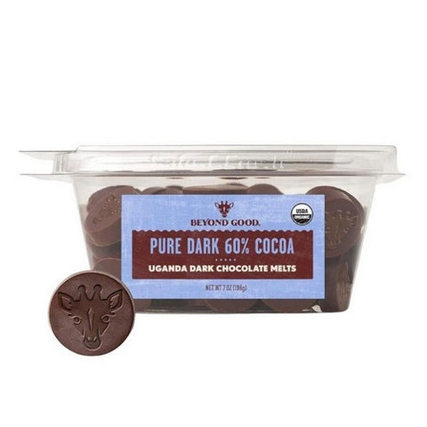 Beyond Good, Pure Dark 60% Uganda Melts, 7 Oz (Case Of 8)