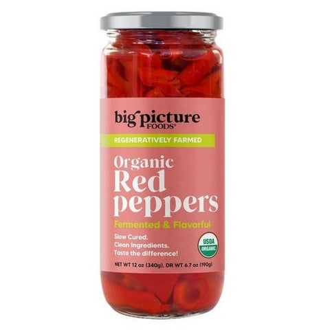 Big Picture Foods, Organic Red Pepper Strips, 12 Oz (Case Of 8)