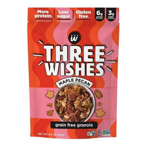 Three Wishes, Maple Pecan Granola, 8 Oz (Case Of 8)