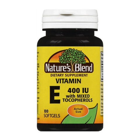 Nature's Blend, Vitamin E With Mixed Tocopherols, 400 IU, 100 Capsules