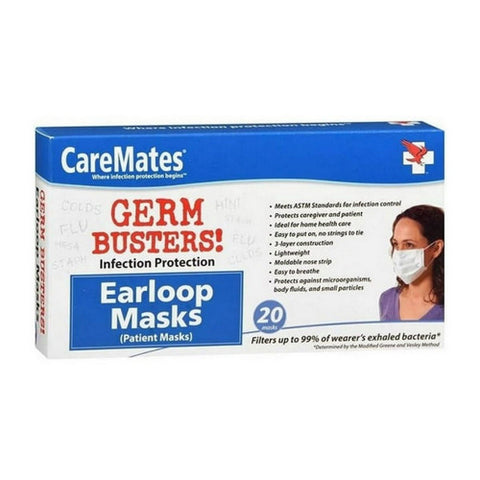 Germ Busters Earloop Masks 20 Count by Caremates