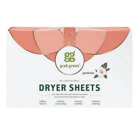 Grab Green, Gardenia Classic Dryer Sheets, 80 Count