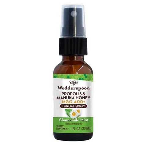 Wedderspoon, Chamomile And Mint Propolis And Manuka Honey Throat Spray, 1 Oz