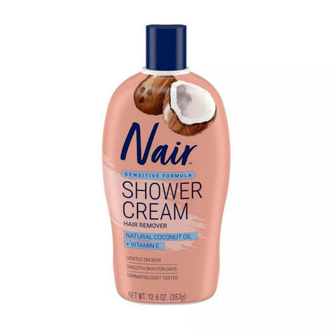 Shower Cream Hair Remover Natural Coconut Oil And Vitamin E 12.6 Oz by Nair