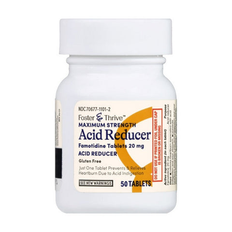 Foster And Thrive, Maximum Strength Acid Reducer Famotidine, 20 Mg, 50 Tabs