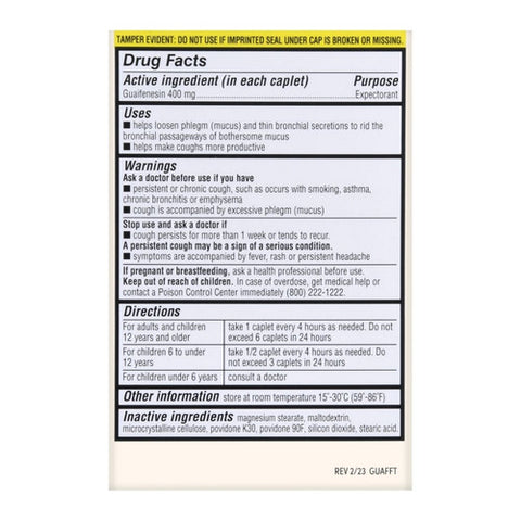 Foster And Thrive, Chest Congestion Relief Guaifenesin, 400 Mg, 50 caps