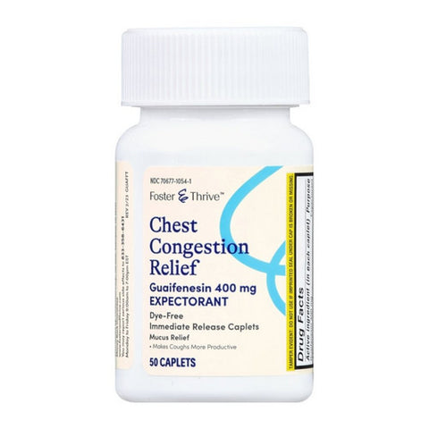 Foster And Thrive, Chest Congestion Relief Guaifenesin, 400 Mg, 50 caps