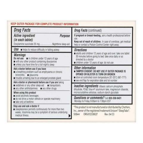 Foster And Thrive, Sleep Aid Doxylamine Succinate, 25 Mg, 32 Tabs