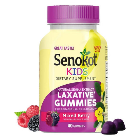 Kids Laxative Gummies Mixed Berry 40 Count by Senokot
