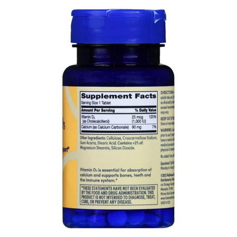 Foster And Thrive, Vitamin D3, 25 Mcg, 100 tabs