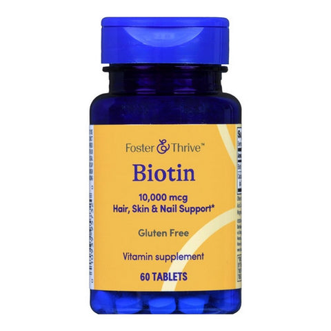 Foster And Thrive, Biotin, 10,000 Mcg, 60 Tabs