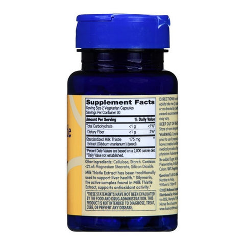 Foster And Thrive, Standardized Milk Thistle Extract, 60 Count