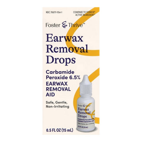 Foster And Thrive, Earwax Removal Drops Carbamide, 0.5 Oz