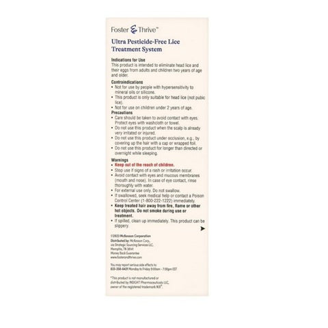 Foster And Thrive, Ultra Pesticide Free Lice Treatment System, 3.4 Oz