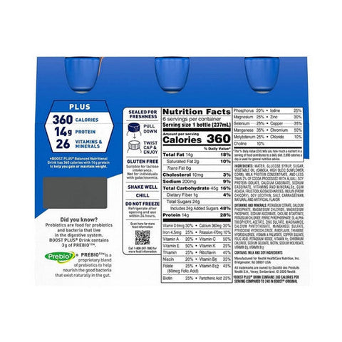 Boost, Boost Plus Balanced Nutritional Drinks Rich Chocolate, 48 Oz