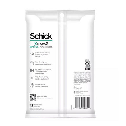 Carefree, Schick Xtreme2 Sensitive Razors, 12 Count