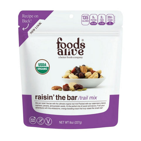 Foods Alive, Organic Raisin The Bar Trail Mix, 8 Oz