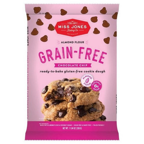 Miss Jones Baking Co, Chocolate Chip Cookie Dough, 11.84  Oz (Case Of 6)