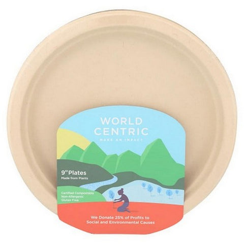 World Centric, 9 Inch Fiber Plates, 40 Count (Case Of 6)