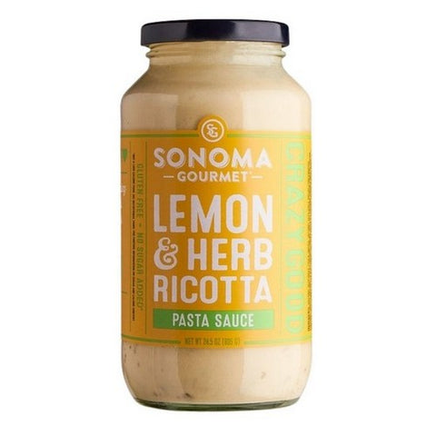 Sonoma Gourmet, Lemon Herb Ricotta Pasta Sauce, 24.5 Oz (Case Of 6)