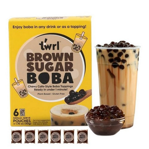 Twrl Milk Tea, Brown Sugar Boba, 1.76 Oz X 6 Count (Case Of 6)