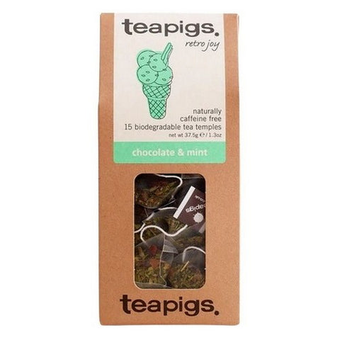 Teapigs, Herbal Chocolate And Mint Tea, 15 Bags (Case Of 6)