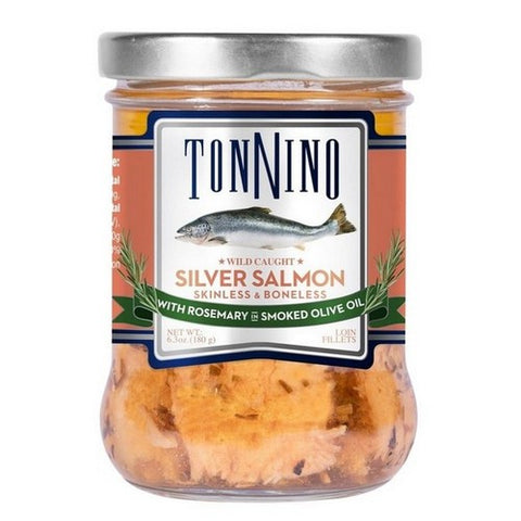 Tonnino, Silver Salmon Fillets Rosemary In Smoked Olive Oil, 6.3 Oz (Case Of 6)