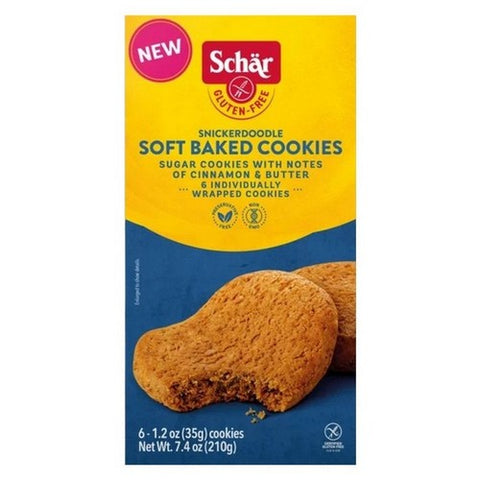 Schar, Snickerdoodle Soft Baked Cookies, 7.4 Oz (Case Of 6)