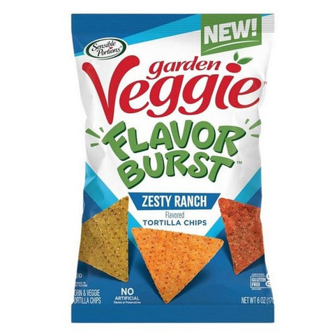 Sensible Portions, Garden Veggie Zesty Ranch Tortilla Chips, 6 Oz (Case Of 6)