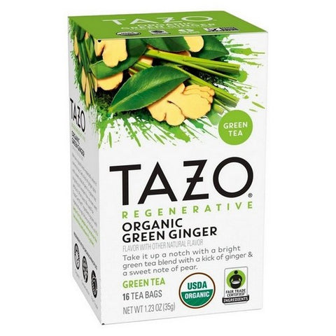 Tazo, Organic Ginger Green Tea, 1.23 Oz (Case Of 6)