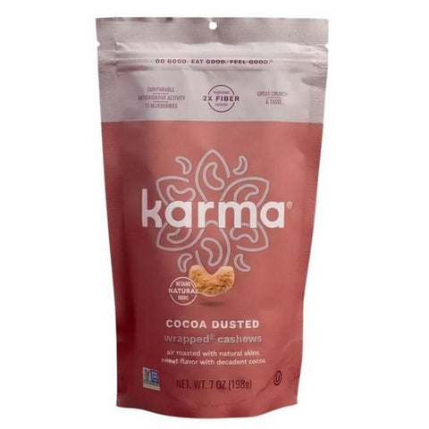 Karma Nuts, Cocoa Dusted Wrapped Cashews, 7 Oz (Case Of 6)