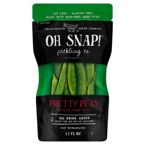 OhSnap!, Pretty Peas Pickled Snap Peas, 1.5 Oz (Case Of 12)