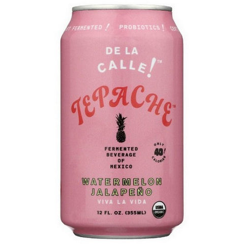 De La Calle, Fermented Beverage Tepache Watermelon Jalapeno, 12 Oz (Case Of 12)