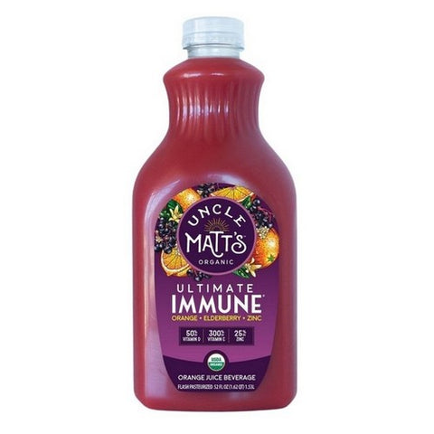Uncle Matts, Ultimate Immune Orange Elderberry Zinc Juice Organic, 52 Oz (Case Of 6)