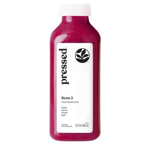Pressed Juicery, Roots 3 Cold Pressed Juice With Ginger, 12 Oz (Case Of 6)
