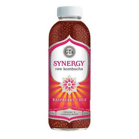GT's, Enlightened Synergy Raspberry Chia, 16 Oz (Case Of 12)