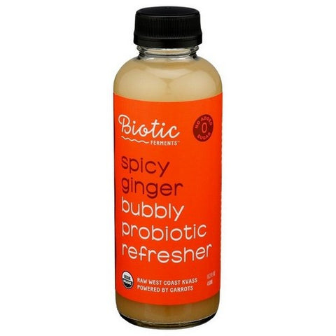 Biotic Kvass, Organic Bubbly Ginger Probiotic, 15.2 Oz (Case Of 6)