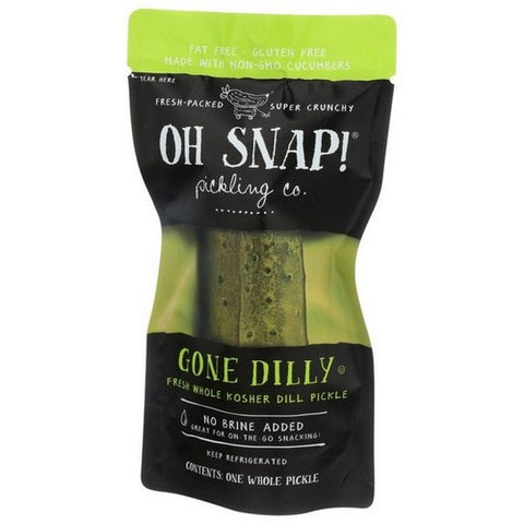 OhSnap!, Gone Dilly Fresh Whole Kosher Dill Pickle, 3 Oz (Case Of 12)
