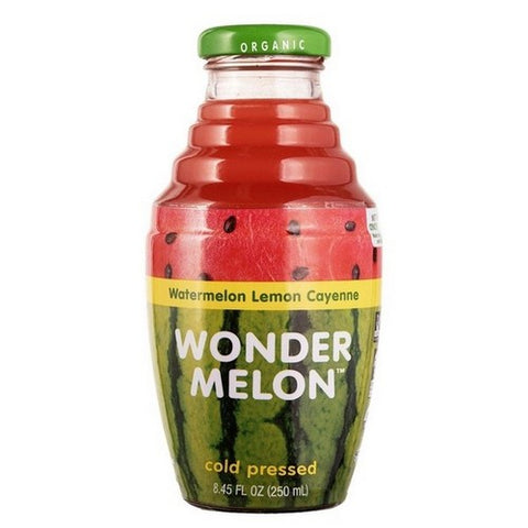 Wonder Melon, Organic Cold Pressed Juice Watermelon Lemon Cayenne, 8.45 Oz (Case Of 6)