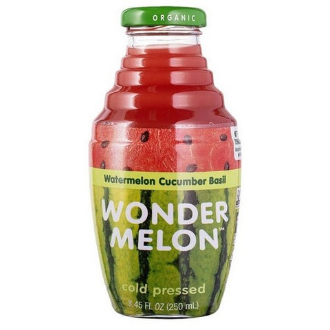 Wonder Melon, Organic Cold Pressed Juice Watermelon Cucumber Basil, 8.45 Oz