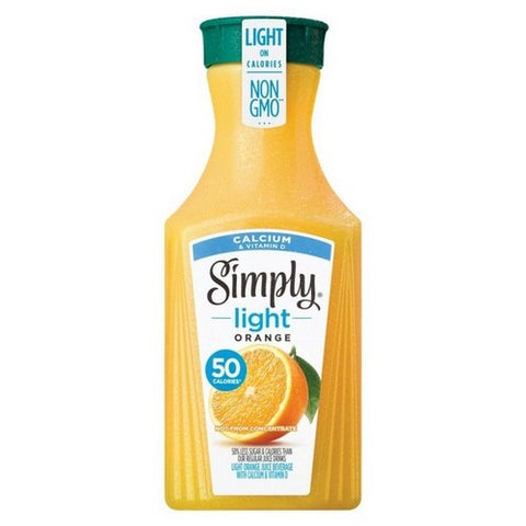 Simply Beverages, Orange Juice Light Calcium and Vitamin D, 52 Oz