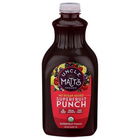 Uncle Matts, Organic No Sugar Added Superfruit Punch, 52 Oz (Case Of 6)