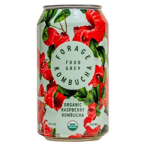 Forage Kombucha, Organic Raspberry Kombucha, 12 Oz (Case Of 12)